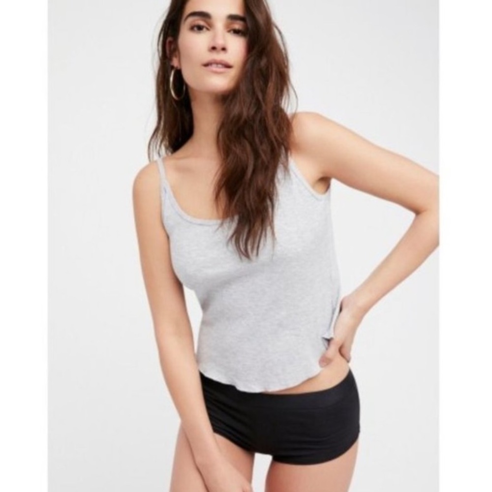 NWOT Free People Intimately Ribbed Grey Cami